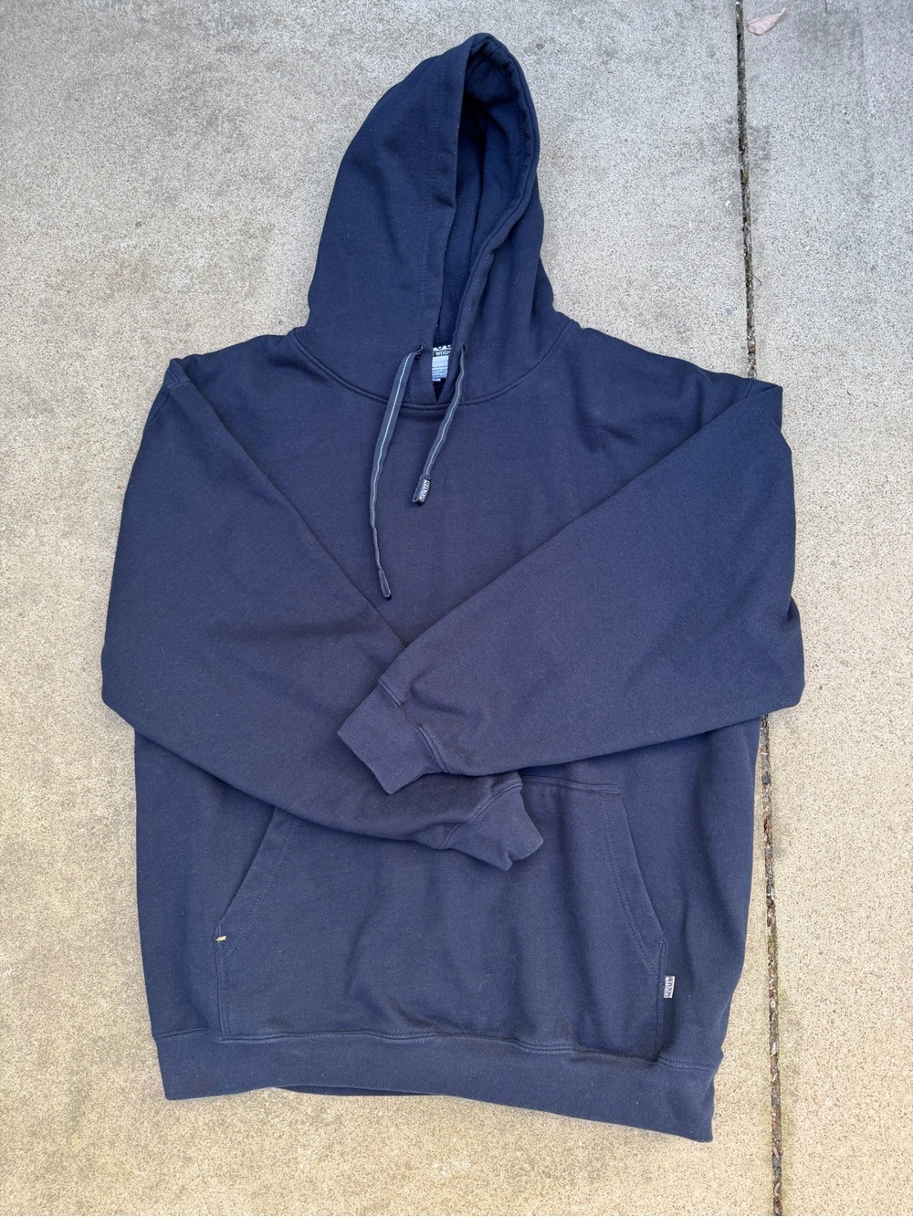 Pro Club Navy Heavyweight Blank Pullover Hoodie Sweatshirt Black 2XL
